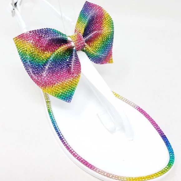 NEW Cindy Rainbow Jelly Sandals - Picture 2 of 6